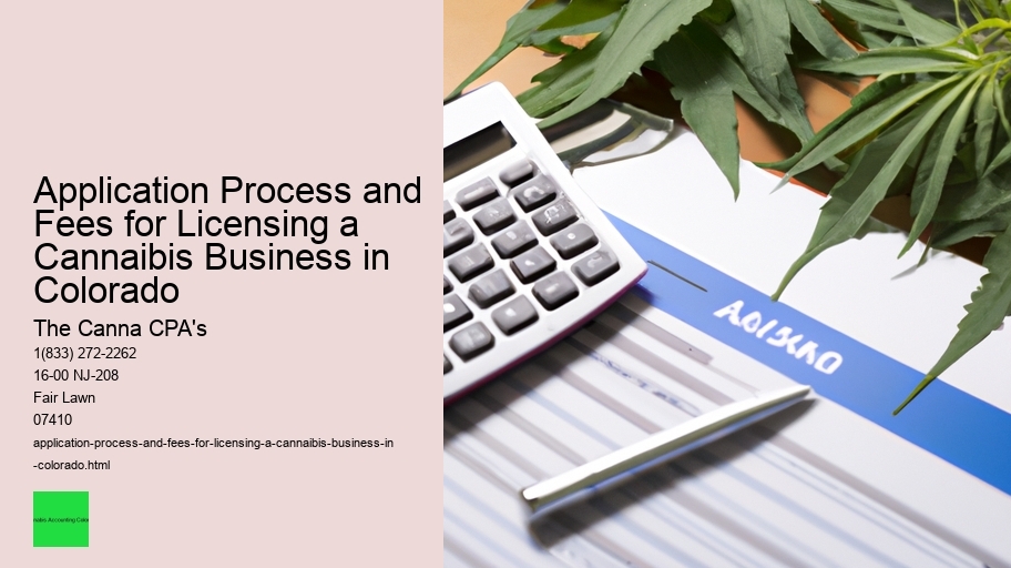 Application Process and Fees for Licensing a Cannaibis Business in Colorado
